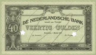 Dutch Caribbean 40 Gulden, 1914 obverse