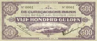 Dutch Caribbean 500 Gulden, 1925 obverse