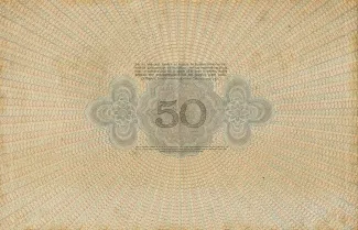 Dutch Caribbean 50 Gulden, 1918-1920 reverse