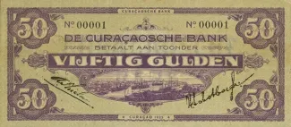 Dutch Caribbean 50 Gulden, 1925-1929 obverse