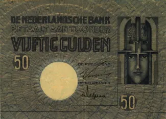 Dutch Caribbean 50 Gulden, 1929-1931 obverse