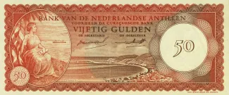 Dutch Caribbean 50 Gulden, 1962 obverse