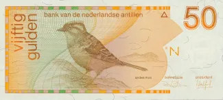 Dutch Caribbean 50 Gulden, 1986-1994 obverse