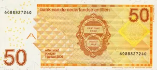 Dutch Caribbean 50 Gulden, 1998-2016 reverse