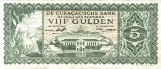 Dutch Caribbean 5 Gulden, 1948 obverse