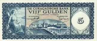 Dutch Caribbean 5 Gulden, 1954-1960 obverse