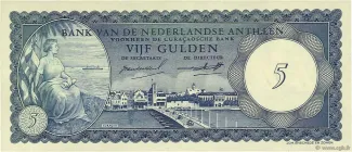 Dutch Caribbean 5 Gulden, 1962 obverse