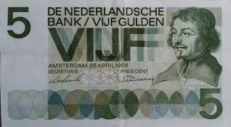 Dutch Caribbean 5 Gulden, 1966 obverse