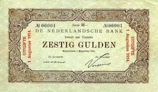 Dutch Caribbean 60 Gulden, 1914 obverse