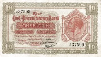 East Africa 1 Florin, 1920 image