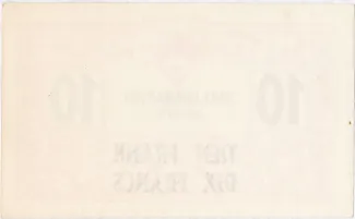 East Flanders, Province of 10 Francs, reverse
