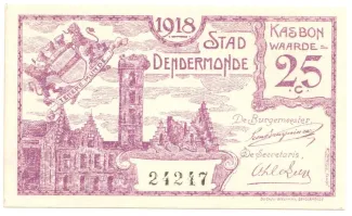 East Flanders, Province of 25 Centimes, 1918 image