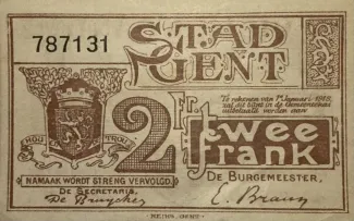 East Flanders, Province of 2 Francs, 1918 image