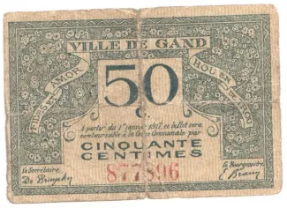 East Flanders, Province of 50 Centimes, 1917 reverse