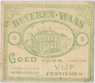 East Flanders, Province of 5 Centimes, 1917 image