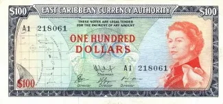 Eastern Caribbean States 100 Dollars, 1965 image