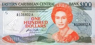 Eastern Caribbean States 100 Dollars, 1988 image