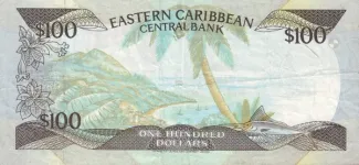 Eastern Caribbean States 100 Dollars, 1988-1993 reverse