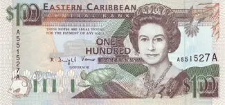 Eastern Caribbean States 100 Dollars, 1993 image