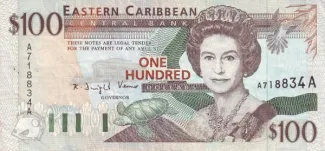 Eastern Caribbean States 100 Dollars, 1994 image