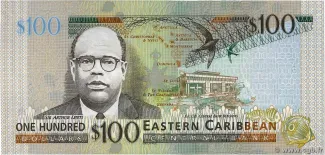 Eastern Caribbean States 100 Dollars, 2012 reverse