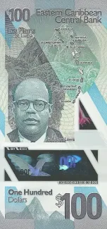Eastern Caribbean States 100 Dollars, 2019 reverse