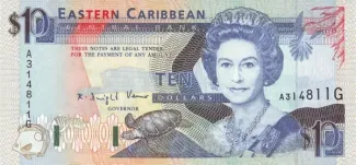Eastern Caribbean States 10 Dollars, 1993 image