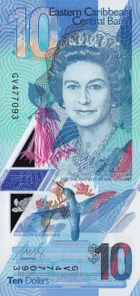 Eastern Caribbean States 10 Dollars, 2019 image