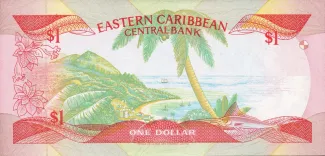 Eastern Caribbean States 1 Dollar, 1985-1988 reverse