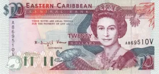 Eastern Caribbean States 20 Dollars, 1993 image
