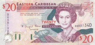 Eastern Caribbean States 20 Dollars, 1994 image