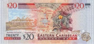 Eastern Caribbean States 20 Dollars, 2000 reverse