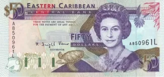 Eastern Caribbean States 50 Dollars, 1993 image