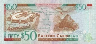 Eastern Caribbean States 50 Dollars, 1994 reverse