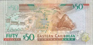 Eastern Caribbean States 50 Dollars, 2008 reverse