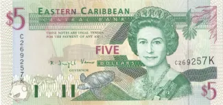 Eastern Caribbean States 5 Dollars, 1994 image