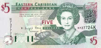 Eastern Caribbean States 5 Dollars, 2003 image
