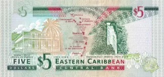 Eastern Caribbean States 5 Dollars, 2003 reverse