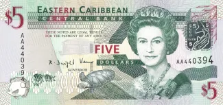 Eastern Caribbean States 5 Dollars, 2008 image