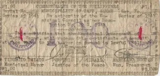 Eastern Samar 1 Peso, 1943 image