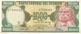 Ecuador 1.000 Sucres, 1988 image