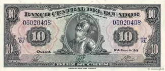 Ecuador 10 Sucres, 1974 image