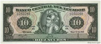 Ecuador 10 Sucres, 1983 image