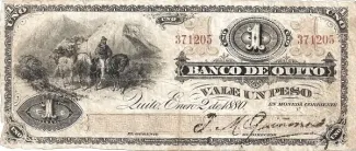Ecuador 1 Peso, 1880