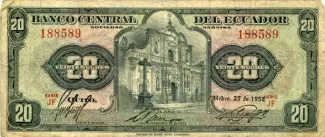 Ecuador 20 Sucres, 1960 image