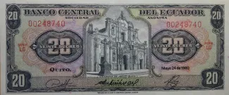 Ecuador 20 Sucres, 1983 image