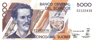 Ecuador 5.000 Sucres, 1999 image