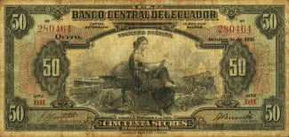 Ecuador 50 Sucres, 1936 image