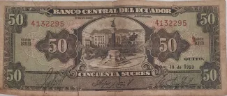 Ecuador 50 Sucres, 1959 image