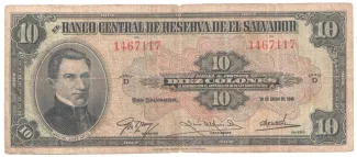 El Salvador 10 Colones, 1952 image